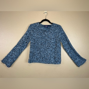 Next Era Blue‎ Knit Cropped Long Sleeve Sweater size large